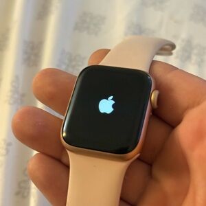 Apple Watch Series 6 with Gold Case and Pink Band